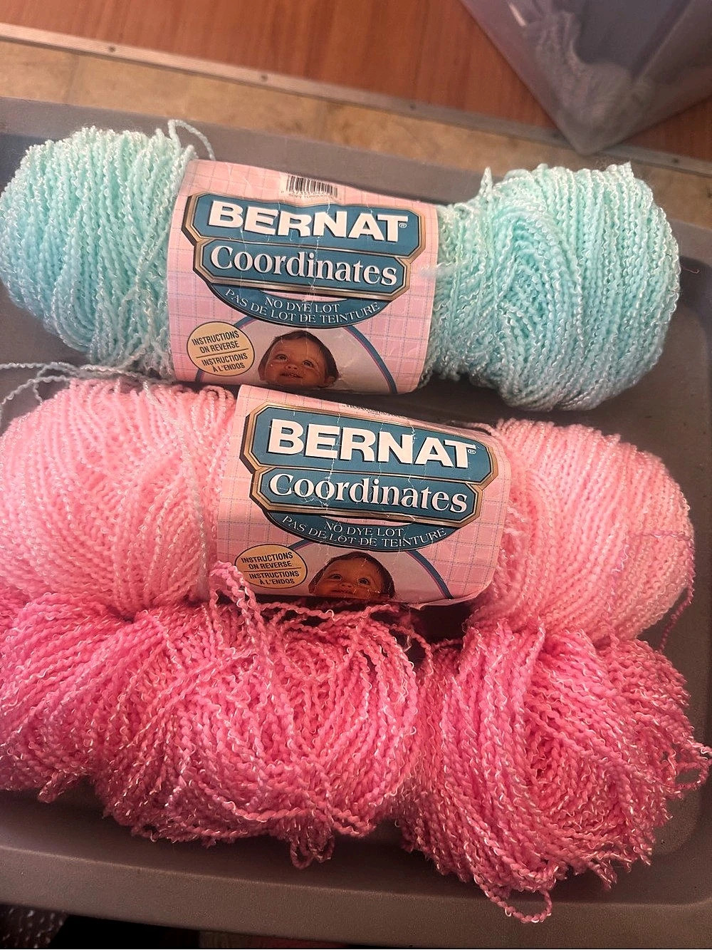Bernat Coordinates Yarn Lot Yarn Bundle Pink & Green